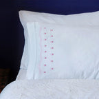 Σετ Μαξιλαροθήκες Αιγαίον με Κέντημα 50X70 Gerani